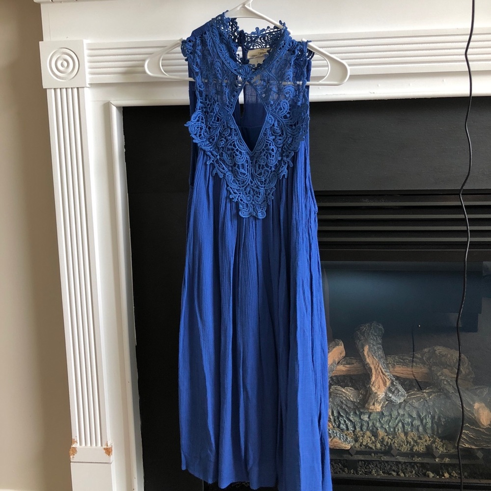Royal blue sleeveless dress